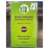 Benchmark 1 Grain .999 Fine Silver Bar