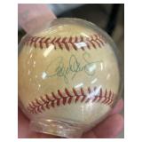 Signed Baseball with Display Case