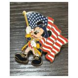 Mickey Mouse Collectible Pin with American Flag