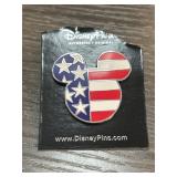 Disney Parks Mickey Pin With American Flag Design