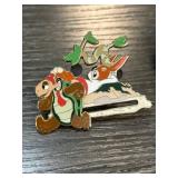 Colorful Enamel Turtle and Rabbit Pin