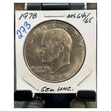 1978 Eisenhower Dollar, MS64/65 Label