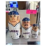 Texas Rangers Baboshka Nesting Dolls