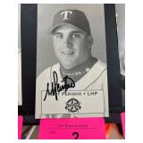 Matt Perisho Signed Texas Rangers Card