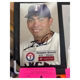 Signed Joaquin Benoit Texas Rangers Card