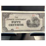 Japanese Government Fifty Centavos Banknote