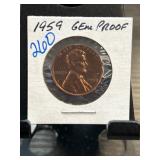 1959 Lincoln Cent Gem Proof Coin