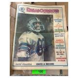 Dallas Cowboys Program Signed by Drew Pearson