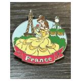 France-Themed Belle Character Enamel Pin