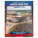 Nolan Ryan Day 1993 Signed Poster