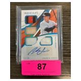 Panini Immaculate Chance Sisco Memorabilia Card