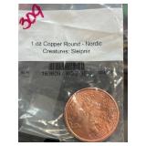 1 oz Copper Round Nordic Creatures Sleipnir