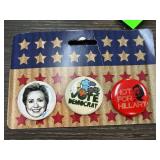 Three Political Campaign Buttons