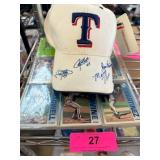 Autographed Baseball Cap and MLB Trading Cards Col