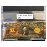 24kt Gold $20 Bill Replica in Protective Case