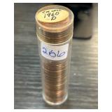 Roll of 1960-D Lincoln Wheat Cents