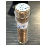 Roll of 1967 Lincoln Cents in Protective Tube