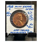 1968-S Lincoln Cent Mint Error in MS66 Red