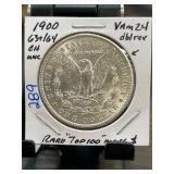 1900 Morgan Silver Dollar VAM 24 Double Reverse