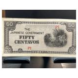 Japanese Government 50 Centavos WWII Note