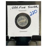 .999 Fine Silver Florida Alligator Round