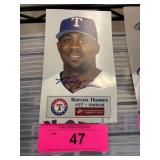 Marcus Thames Signed Texas Rangers Card