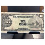 1940s Japanese Government Ten Pesos Note
