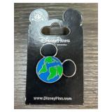 Disney Parks Globe Mickey Pin on Card