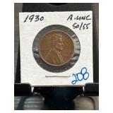 1930 Lincoln Wheat Cent in AU Condition