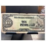 Japanese Government Issued 10 Pesos Note
