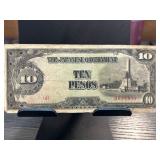 Philippine 10 Pesos Japanese Government Note