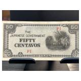Japanese Government 50 Centavos Note, WWII Era