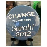 Blue Sarah 2012 Campaign Button