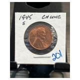 1945-S Lincoln Wheat Cent CH UNC