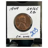 1949 Lincoln Wheat Cent CH. UNC.