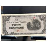 Japanese Government Fifty Centavos Note