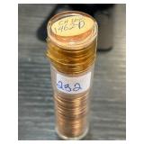 1962-D Roll of Uncirculated Coins in Plastic Tube