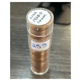 Roll of 1968-D Lincoln Cents in Plastic Tube