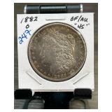 1882-O Morgan Silver Dollar EF/AU