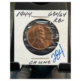 1944 Lincoln Wheat Penny CH UNC RB