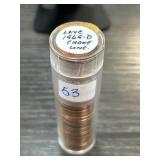 1964-D Lincoln Cents in a Clear Tube
