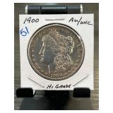 1900 Morgan Silver Dollar AU/UNC Condition