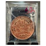 .999 Fine Copper Round with Eagle Design
