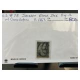 1863 US #73 Jackson Black Jack Stamp