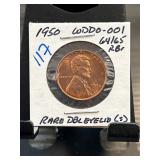 1950 Lincoln Wheat Cent with Doubled Die Obverse