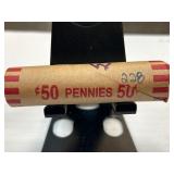 Roll of Mixed Date Wheat Pennies Cents