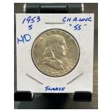 1953 Franklin Half Dollar in CH. UNC Condition