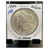 1889 Morgan Silver Dollar in AU/UNC Condition