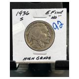 1936-S Buffalo Nickel in High Grade