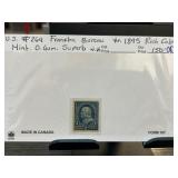 US #264 Franklin Bureau Stamp, Mint OG, 1895